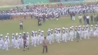 Girl guides march past National Independence Day26 March 2017 [upl. by Hsiekal]