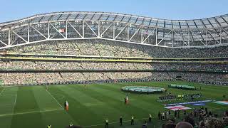 Ireland v England  National Anthem Amhrán na bhFiann Aviva Stadium Dublin UEFA Nations League 2024 [upl. by Wehtta574]