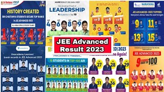 jee advanced result 2023  top coaching rankers  Chaitanya allen resonancenarayanaFiitjeePW [upl. by Adnoved]