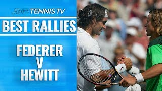 Roger Federer v Lleyton Hewitt Greatest ATP Rallies [upl. by Onfroi]