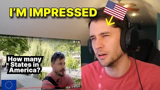 American reacts to What EUROPEANS know about AMERICA [upl. by Riella11]