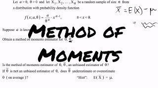 Method of Moments Estimation [upl. by Ynaffet]