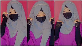 Hijab Tutorial With Hijab Band 2024  Full Coverage Hijab Style  Hm Queen mim❤️ hijabstyle [upl. by Mcclimans]