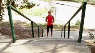 Switch Up a Stair Workout With These 5 Exercises  Fitness How To [upl. by Ylrebma320]