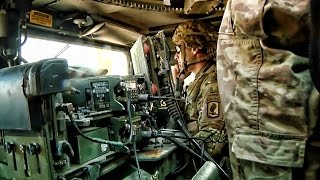 50 Cal Mounted Humvee Crew In Action With Interior View [upl. by Nnyw595]