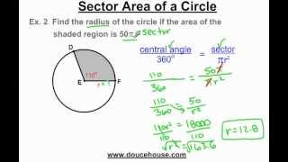 Finding Sector Area of a Circle [upl. by Tonneson]