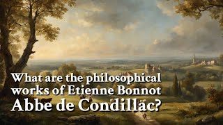 What are the philosophical works of Etienne Bonnot Abbe de Condillac  Philosophy [upl. by Esaertal309]