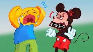 TERRORIZING PLAYERS as MICKEY on ROBLOX VOICE CHAT [upl. by Lahsiv]