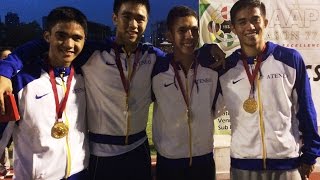 UAAP 77 Track and Field 4x400m relay for men Ateneo de Manila GOLD [upl. by Clayson]