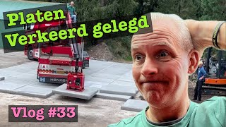 Betonnen platen leggen met een zuignap  Vlog 33 [upl. by Warga]