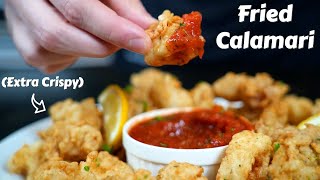 The Secret To Restaurant Quality Calamari At Home CRISPY amp TENDER [upl. by Kolodgie]