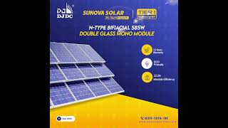 🔋 Dongjin Offer SUNOVA SOLAR Ntype Bifacial 585W Double Glass [upl. by Eugatnom]