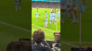 Phil Foden celebration manchestercity mcfc philfoden fourinarow champions sniper football [upl. by Einhpets]