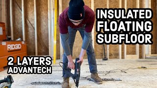 Floating An Insulated SubFloor On Concrete Floor [upl. by Euqinahs]