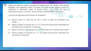 Resolución PAES Competencia Matemática M1 2022  Función lineal y afín II [upl. by Ydnac]