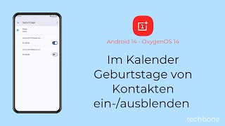 Im Kalender Geburtstage von Kontakten einausblenden  OnePlus Android 14  OxygenOS 14 [upl. by Philender615]