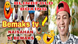 Bemaks tv BLIND FOLD BOXING 😂 REACTION VIDEO🤣😂 Bemakstv [upl. by Kolk]