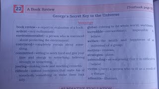 std 5 english workbook questions answers of lesson 22 A Book Review [upl. by Zoldi]