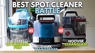 Shark StainStriker vs Bissell Little Green Pro vs Hoover CleanSlate  CARPET TESTS [upl. by Koa]