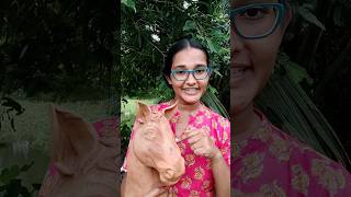 এই ঘোরাটিকে আজ রং করে নিলাম 🐴 art clay model shorts viralvideo minivlog [upl. by Etnovaj]