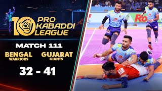 Parteek Dahiyas Super 10 Helps Gujarat do a Double over Bengal  PKL 10 Highlights Match 111 [upl. by Nhtanhoj]