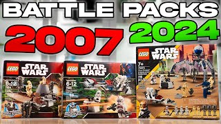 LEGO Star Wars CLONE TROOPER amp BATTLE DROID Battle Packs Comparison 2007 vs 2024 [upl. by Zoara]