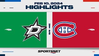 NHL Highlights  Stars vs Canadiens  February 10 2024 [upl. by Wohlen]