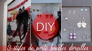 DIY  3 styles de porte boucles doreilles [upl. by Adianes]