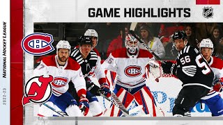 Canadiens  Devils 221  NHL Highlights 2023 [upl. by Haissi]