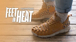 NIKE Free Crater Trail Moc N7 Sneaker Wheat  Unboxing Review On Feet Look  FEET IN HEAT [upl. by Nerhtak148]