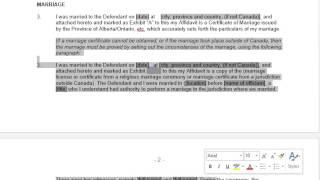 Affidavit of Applicant  Part 1  Alberta Divorce Court Forms [upl. by Ibot]