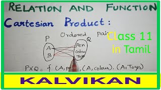 Cartesian product in Tamil  Class 11Sets Relations and functions in Tamil  TN Class 10 Maths [upl. by Limoli]