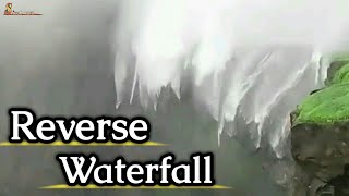 Amazing reverse waterfall Maharashtra malshej ghat anjaneri sandhan valley naneghat  shock wave [upl. by Gradeigh]