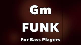 Funk Bass Backing Track Gm [upl. by Atinod]