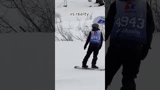 Snowboard Expectations vs real misty flip ZebPowelll [upl. by Aderf]