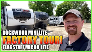 RockwoodFlagstaff RV Factory Tour Part 2 Mini Lite amp Micro Lite [upl. by Odlamur818]