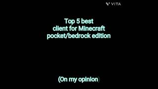 Top 5 best clients for Minecraft bedrockpocket edition  minecraft pvp [upl. by Svoboda]