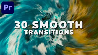 FREE 30 Smooth Transitions  Premiere Pro 2023 Preset Pack [upl. by Barbabra]