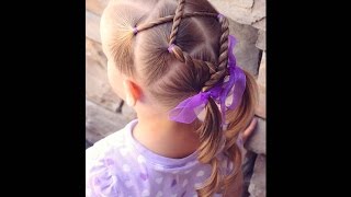 How to Cris Crossed Rope Twists into Pigtails Tutorial  Brown Haired Bliss [upl. by Redliw249]