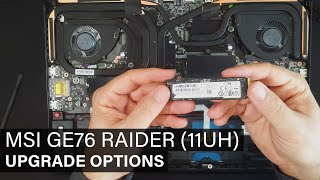 MSI GE76 RAIDER 11UH  DISASSEMBLY and UPGRADE OPTIONS [upl. by Katy927]