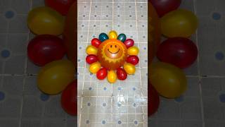 Creating Sunflower From Orange Smiling Balloon with Mini Colorful Balloons Pop Reverse Satisfying [upl. by Ecirtael]