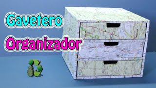 Como hacer Gavetero o Cajonera organizador Reciclaje Ecobrisa [upl. by Esimorp239]