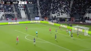 PAOK Thessaloniki vs Viktoria Plzen 22 Goals Results And Extended Highlights Matej Vydra Goal [upl. by Acilef58]