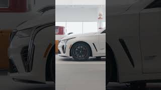 2024 Cadillac CT4V Blackwing  Crystal White with Suede Sky Cool Gray  Carter Cadillac Calgary [upl. by Borden635]