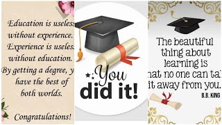 best graduation quotes  quotes on graduation [upl. by Leunamnauj]