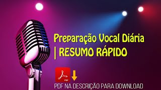 Preparação Vocal Diária  RESUMO RÁPIDO  Comece sempre com estes Exercícios [upl. by Annanhoj872]