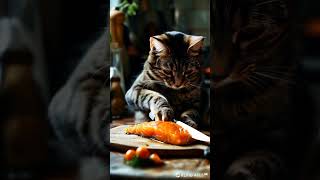 CAT COOKING FOOD  food catfood cookingfood catfood wildlife voniceula [upl. by Ollayos]