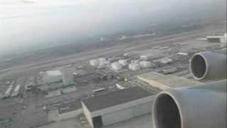 747400 LH451 LAX Los Angeles TakeOff Wing View [upl. by Nol]