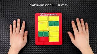 Klotski question 3 28 steps [upl. by Richers473]