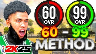 60 to 99 OVERALL in ONE DAY NBA 2K25 FASTEST 99 OVERALL METHOD 2K25 99 Overall No Money Spent [upl. by Kat387]